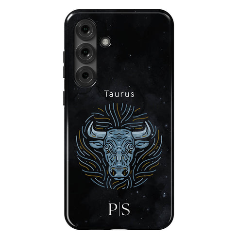 Personalized Black Zodiac Horoscope Sign Galaxy Case
